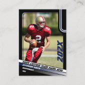 サッカー選手トレーディングカーカスタムドの贈り物(青) コーリングカード (正面)