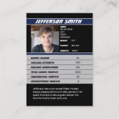 サッカー選手トレーディングカーカスタムドの贈り物(青) コーリングカード (裏面)