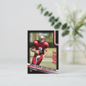 サッカー選手トレーディングカードカスタムギフトin赤 コーリングカード (スタンド正面)