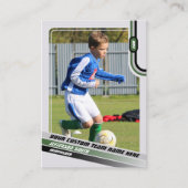 サッカー選手トレーディングカードライトグレーグリーン コーリングカード (正面)