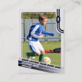 サッカー選手トレーディングカードライトグレーブルー コーリングカード (正面)