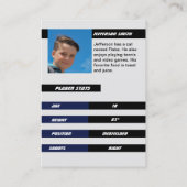 サッカー選手トレーディングカードライトグレーブルー コーリングカード (裏面)