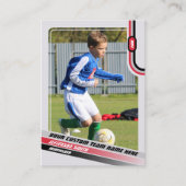 サッカー選手トレーディングカードライトグレーレッド コーリングカード (正面)