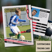 サッカー選手トレーディングカードライトグレーレッド コーリングカード