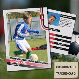 サッカー選手トレーディングカードライトグレーレッド コーリングカード