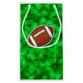 サッカー選手ナンバーグリーンフィールドの子供 スモールペーパーバッグ (裏面)