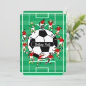 サッカー選手バースデーパーティ招待状 招待状 (スタンド正面)