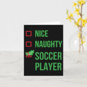 サッカー選手パジャマおもしろいクリスマス カード (黄色い花)