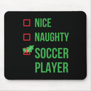 サッカー選手パジャマおもしろいクリスマス マウスパッド