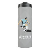 サッカー選手パーソナライズされたモダンスタイリッシュトレンディー タンブラー (正面)