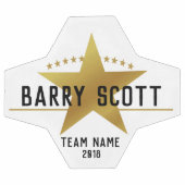 サッカー選手パーソナライズされた名 サッカーボール (フラット)