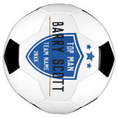 サッカー選手パーソナライズされた名 サッカーボール (回転)