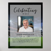 サッカー選手ファンライフお祝い写真葬儀 ポスター (正面)