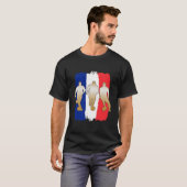 サッカー選手フランス国旗のサッカー Tシャツ (正面フル)