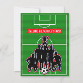 サッカー選手ボーイズサッカー誕生日パーティー 招待状 (裏面)
