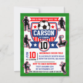 サッカー選手ボーイズサッカー誕生日パーティー 招待状