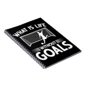 サッカー選手ボーイフォワードゴール ノートブック (右側)