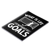 サッカー選手ボーイフォワードゴール ノートブック (左側)