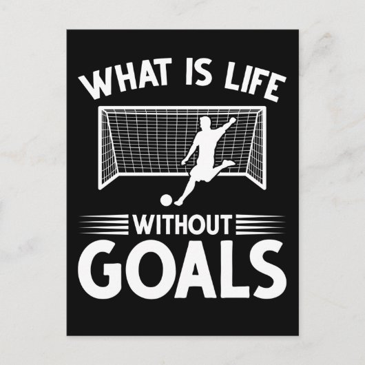 サッカー選手ボーイフォワードゴール ポストカード (正面)