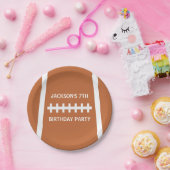 サッカー選手ボールカスタムスポーツ誕生日パーティー ペーパープレート (パーティー)