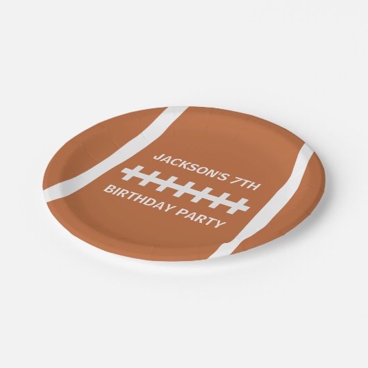 サッカー選手ボールカスタムスポーツ誕生日パーティー ペーパープレート (アングル)