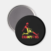 サッカー選手ボールスペイン国旗のサッカーチーム2021 G マグネット (正面/裏面)