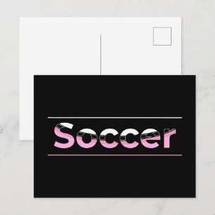 サッカー選手ミニマリストワードアート – アーチ ポストカード