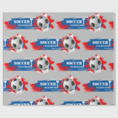 サッカー選手権 ラッピングペーパー (フラット)