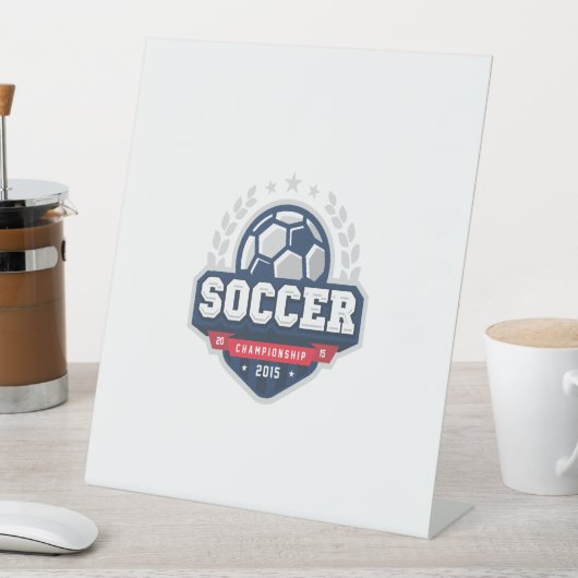 サッカー選手権 台座サイン (インサイチュ)