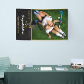 サッカー選手祝賀院生の写真 横断幕 (トレードショー)