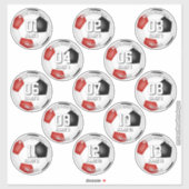 サッカー選手13人の赤チームカラー シール (シート)