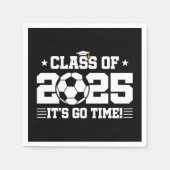 サッカー選手2025年上級卒業クラス スタンダードカクテルナプキン (正面)