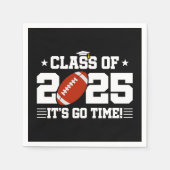 サッカー選手2025年上級卒業クラス スタンダードカクテルナプキン (正面)