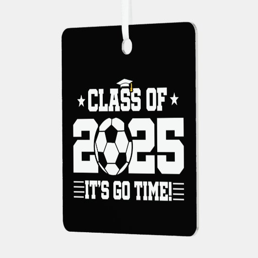 サッカー選手2025年上級卒業クラス メタルオーナメント (正面左)