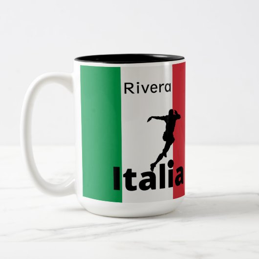 サッカー選手、イタリアのカスタマイズ可能 ツートーンマグカップ (左)