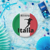サッカー選手、イタリアのカスタマイズ可能 ペーパープレート (パーティー)