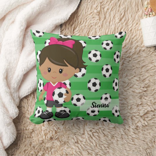 サッカー選手 クッション (ブランケット)