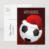 サッカー選手 クリスマスカード シーズンポストカード (正面/裏面)