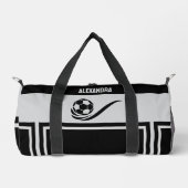 サッカー選手，サッカーチーム，誕生日ギフト ダッフルバッグ (正面)