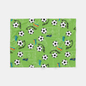 サッカー選手 |サッカー素晴らし フリースブランケット (正面(横))