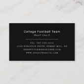 サッカー選手、サッカー選手、サッカーコーチ 名刺 (裏面)