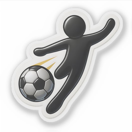 サッカー選手 シール (正面)