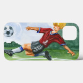 サッカー選手，ジェイ・スロックモートン選手がボールを蹴る Case-Mate iPhoneケース (裏面 (横))
