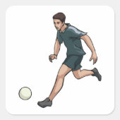 サッカー選手 スクエアシール (正面)