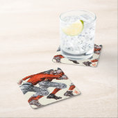 サッカー選手 スクエアペーパーコースター (インサイチュ)