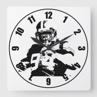 サッカー選手 スクエア壁時計
