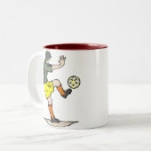 サッカー選手 ツートーンマグカップ (正面左)