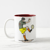 サッカー選手 ツートーンマグカップ (左)