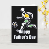 サッカー選手 – ハッピーファーザーのデイカード カード (黄色い花)