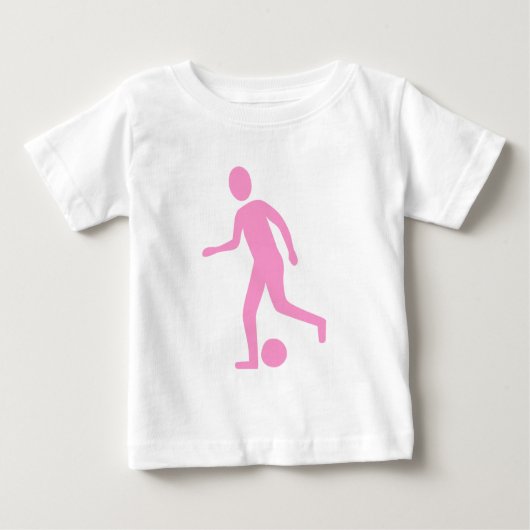 サッカー選手 – ピンク ベビーTシャツ (正面)